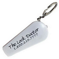 White Light Up Keychain Whistle